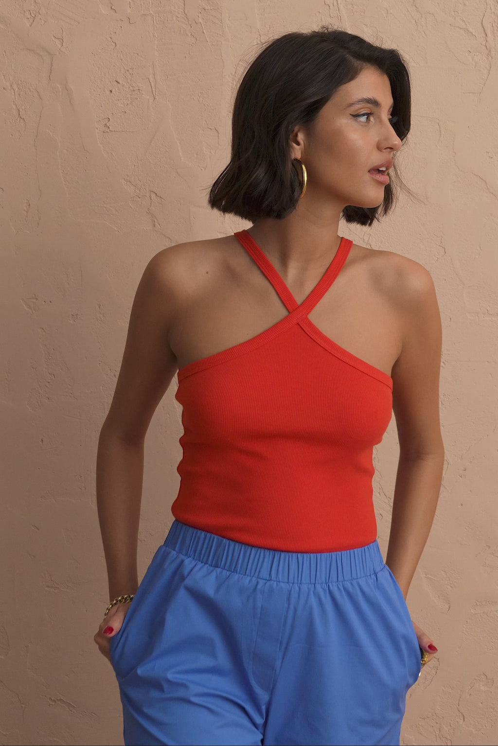 karavan clothing fashion spring summer 25 krvn jesie top red