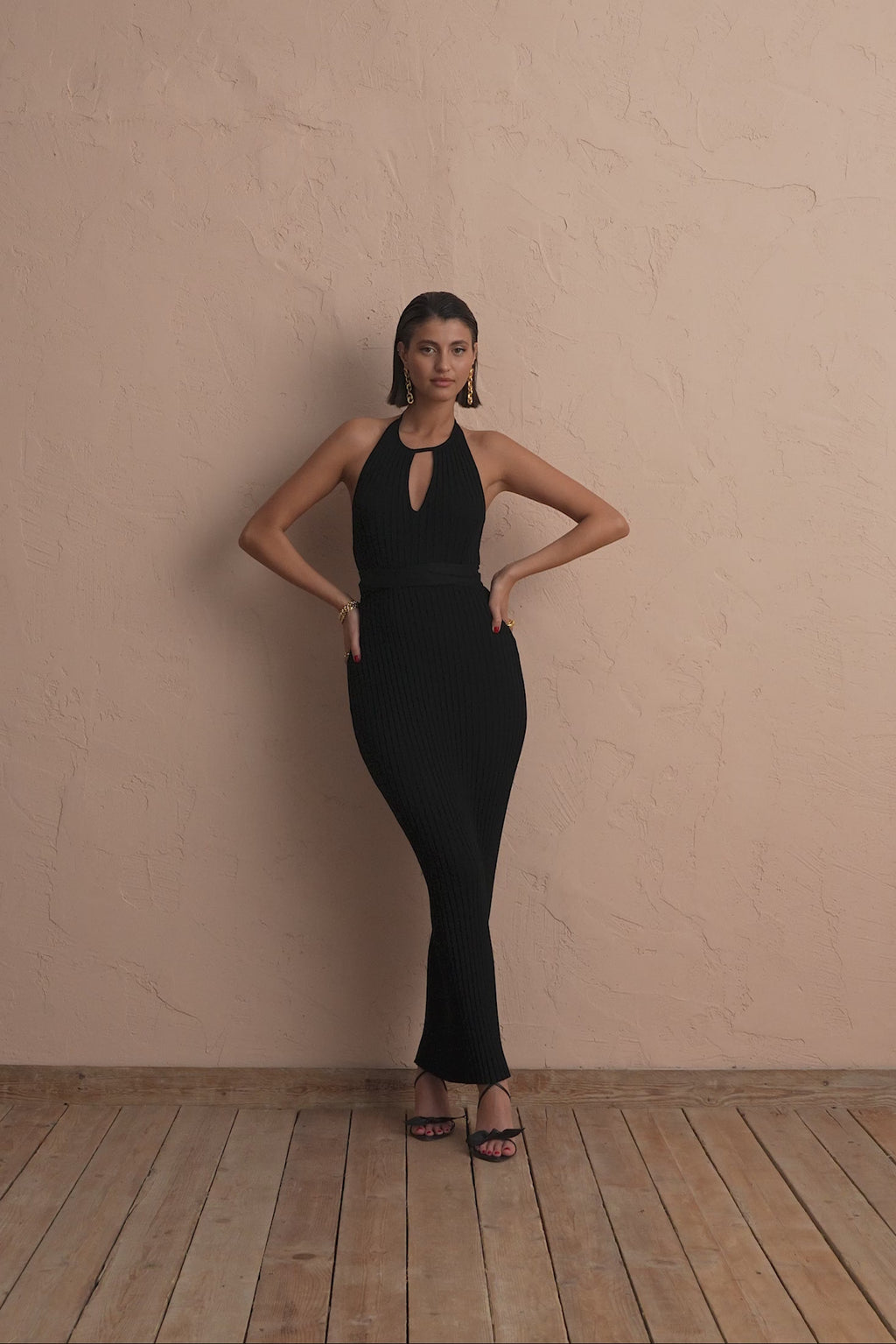 karavan clothing fashion spring summer 25 krvn keshia knitted dress black