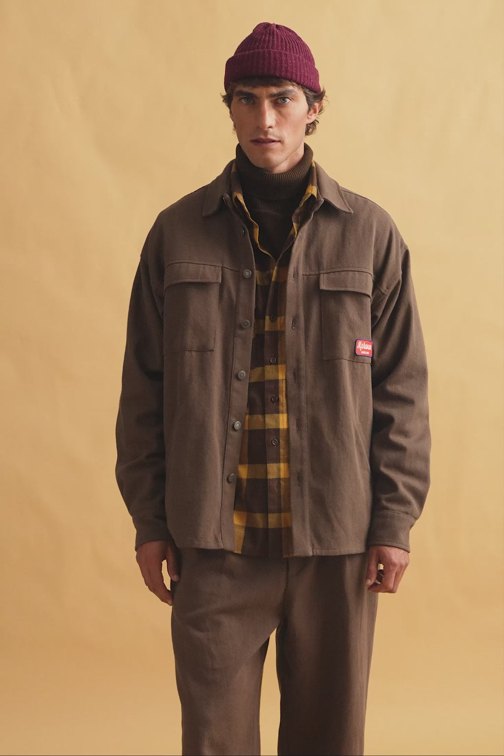 karavan clothing fashion fall winter 25 homecoming men collection fred shacket brown