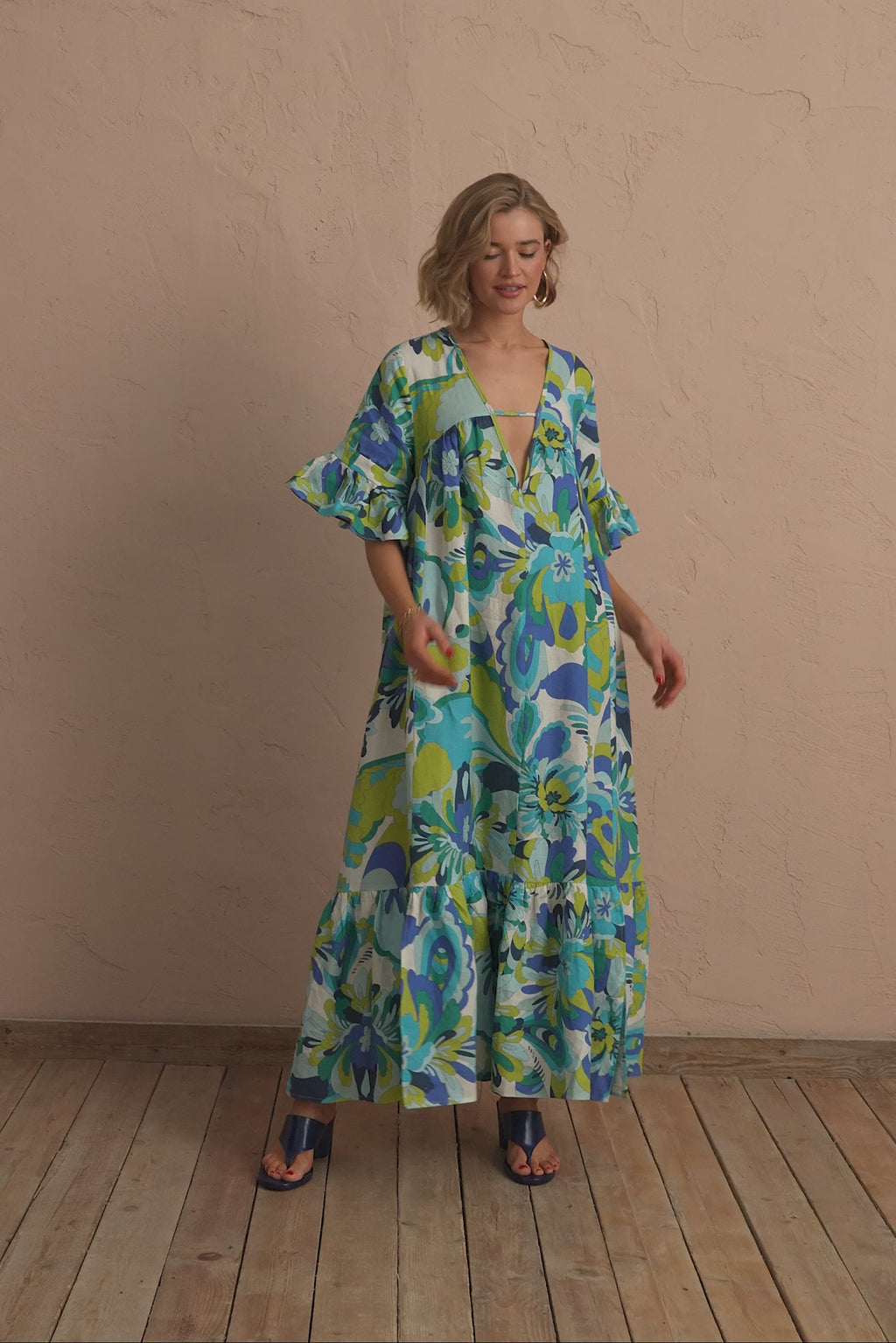 karavan clothing fashion spring summer 25 missy dress floral blue