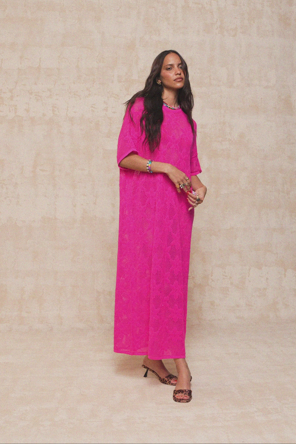 karavan clothing fashion spring summer 26 nai collection agatha knitted dress pink