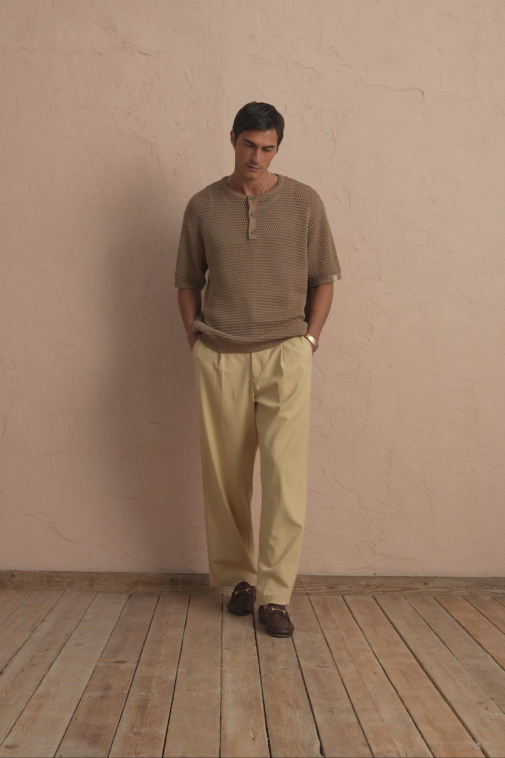 karavan clothing tosa kalokairia spring summer 25 men collection emiliano trousers butter