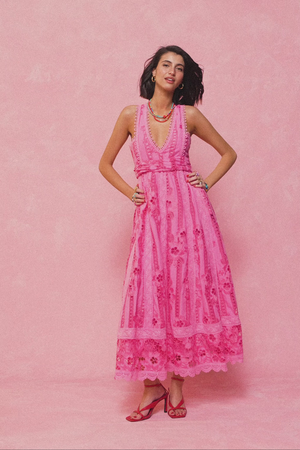 karavan clothing fashion spring summer 26 nai collection destiny dress pink