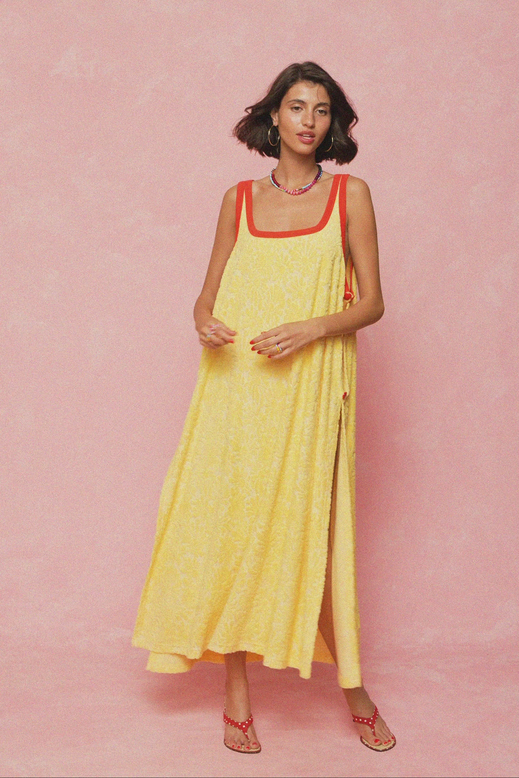 karavan clothing fashion spring summer 26 nai weekendwear collection vesper poncho dress yellow