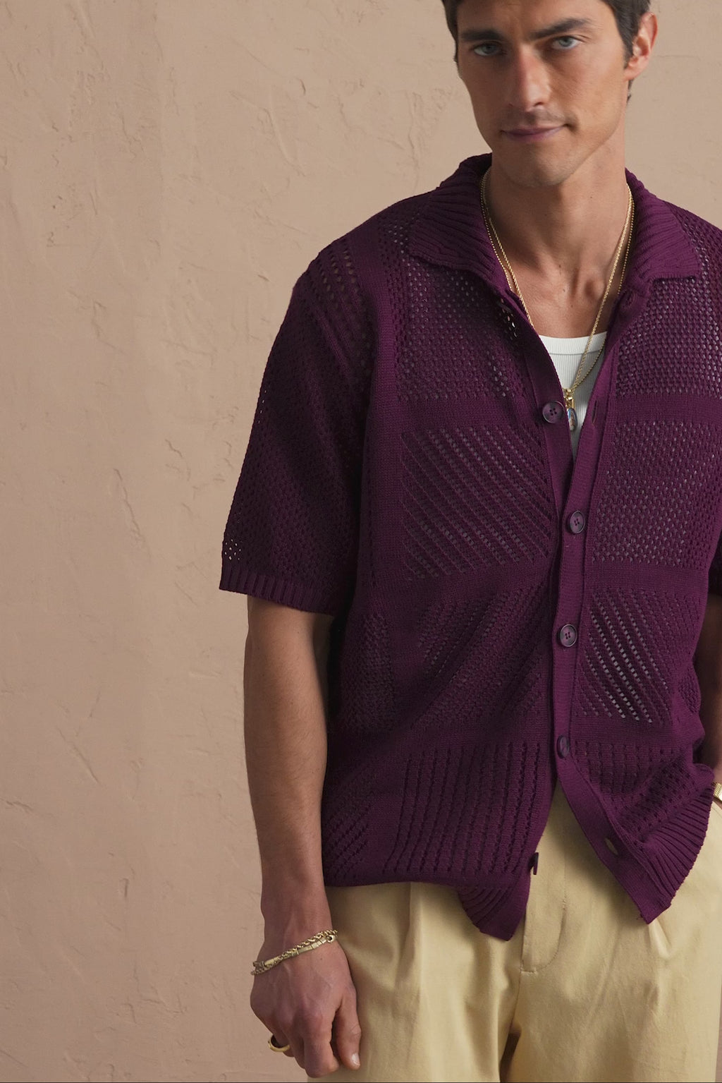 karavan clothing tosa kalokairia spring summer 25 men collection ben shirt bordeaux