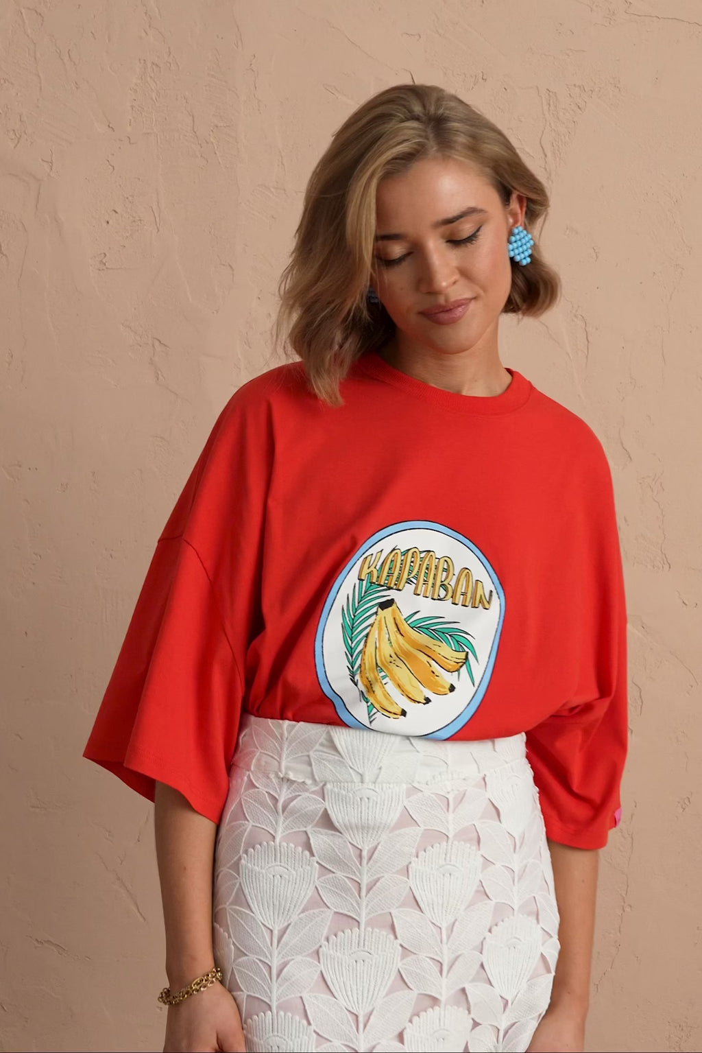 karavan clothing fashion spring summer 25 ines tee red bananas