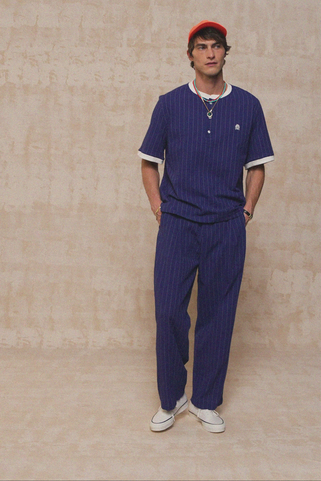 karavan clothing fashion spring summer 26 men nai collection matt trousers blue