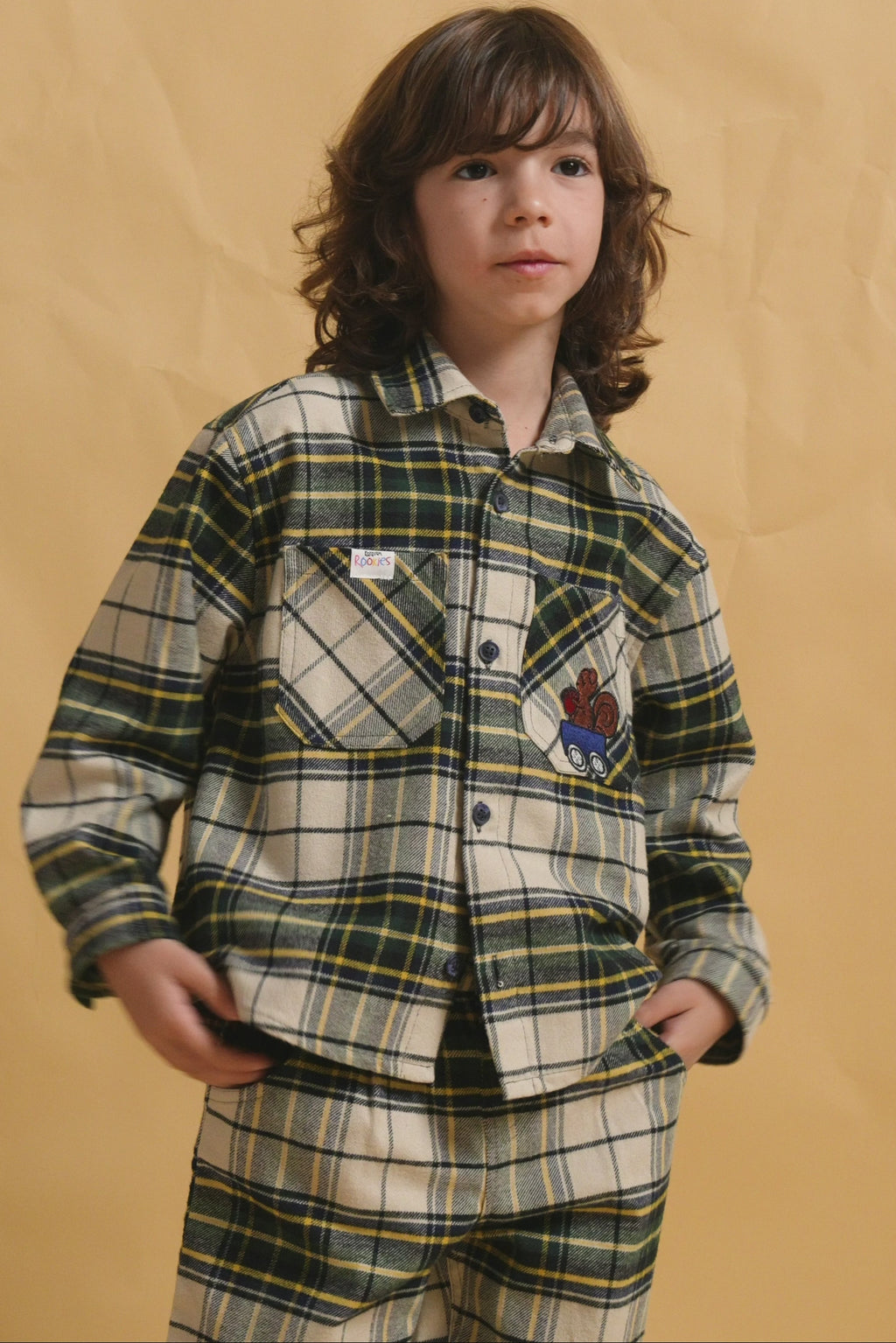 karavan clothing fashion fall winter 25 homecoming rookies collection george shirt checked green ivory