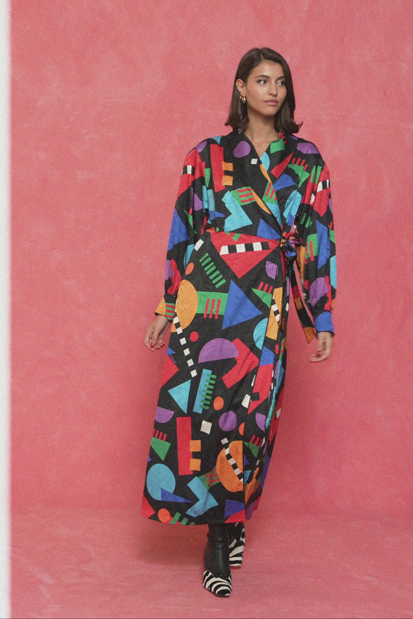 karavan fall winter 26' collection gabriella dress multicolor shapes