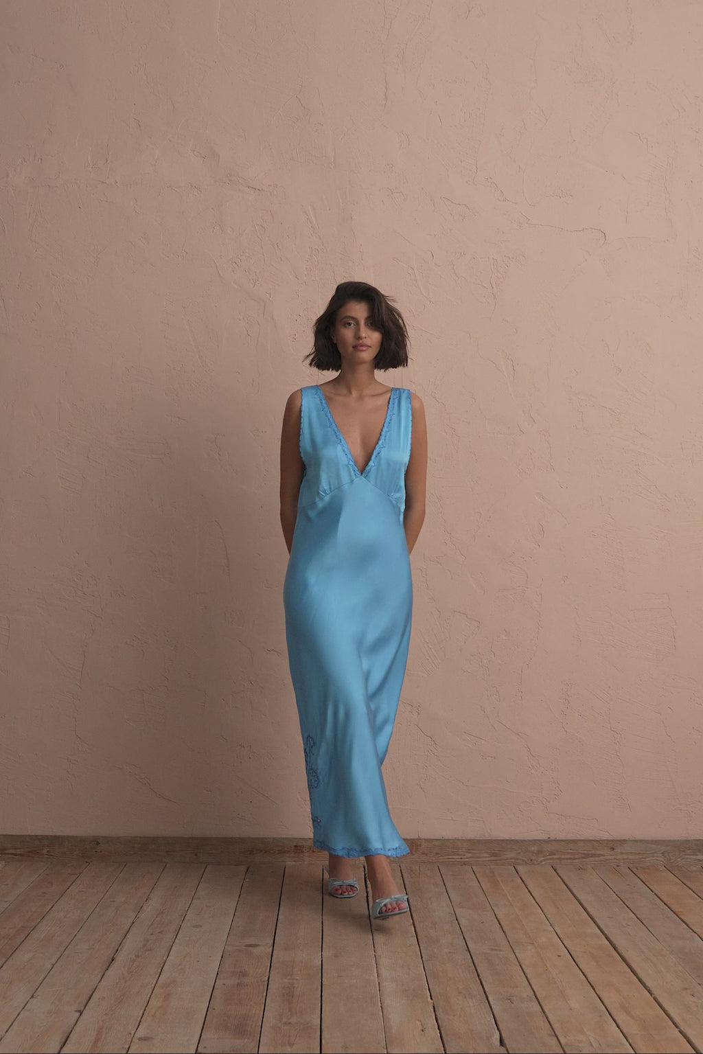 karavan clothing fashion spring summer 25 planet karavan satin nightgown ciel