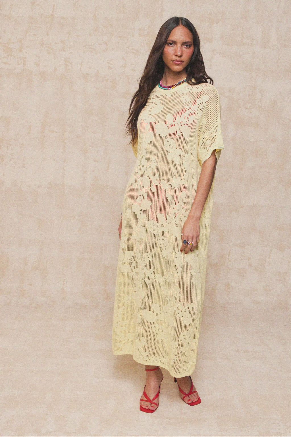 karavan clothing fashion spring summer 26 nai collection constance knitted dress yellow