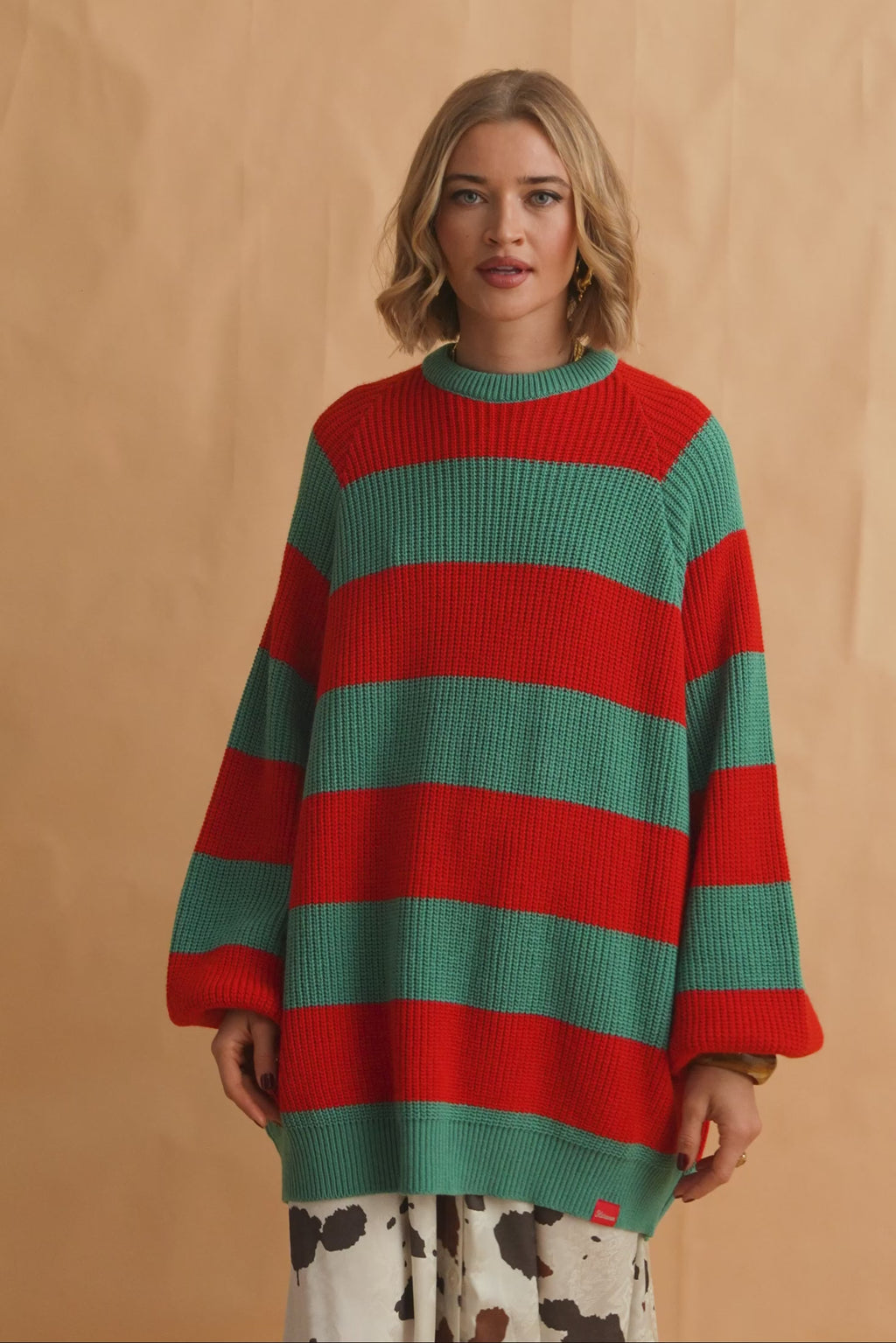 karavan clothing fashion fall winter 25 homecoming collection adeline pullover mint red stripes