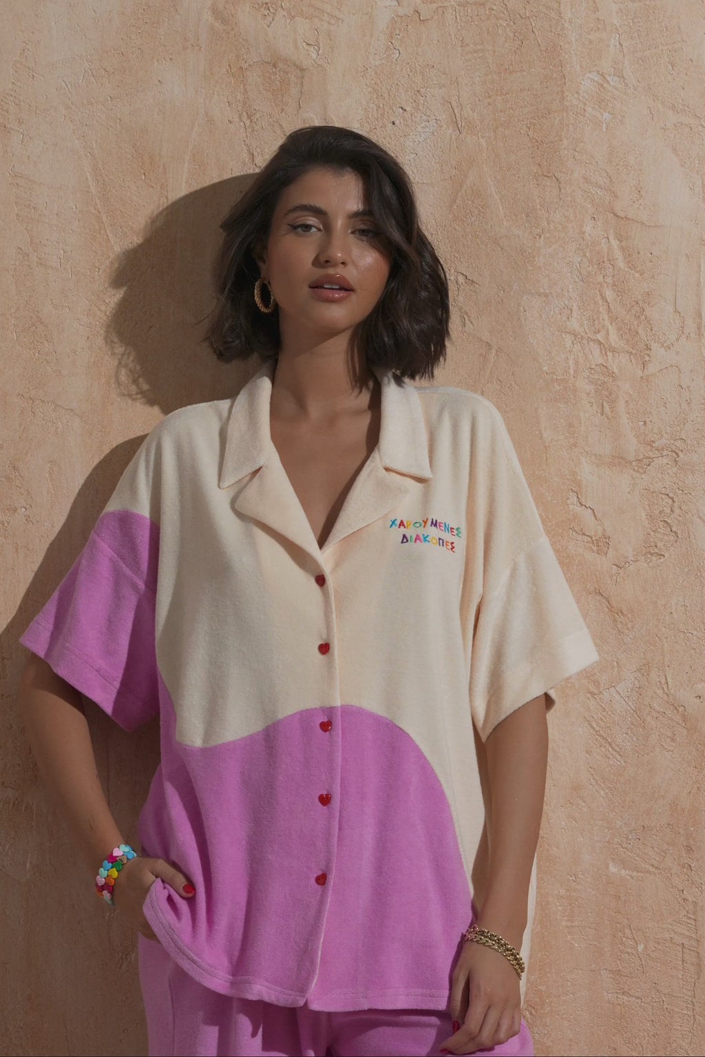 karavan clothing fashion spring summer 25 weekendwear kalia shirt pink ivory