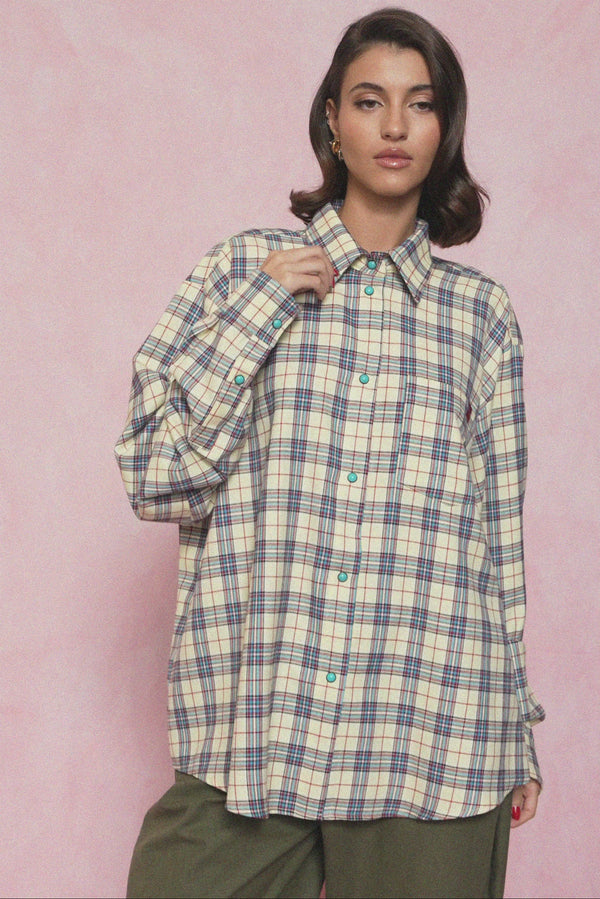 karavan fall winter 26' collection yasemin shirt checked