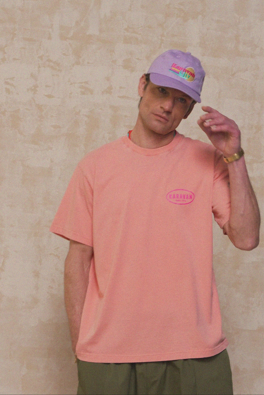 karavan clothing fashion spring summer 26 men nai collection steven tee salmon