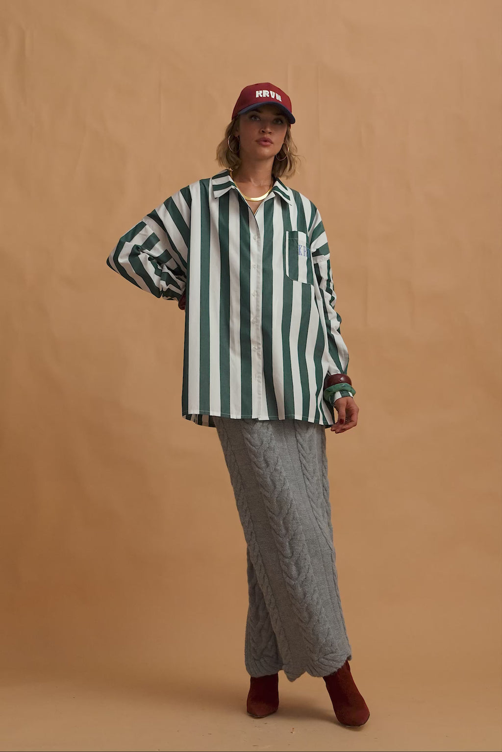 karavan clothing fashion fall winter 25 homecoming krvn collection clara knitted skirt grey