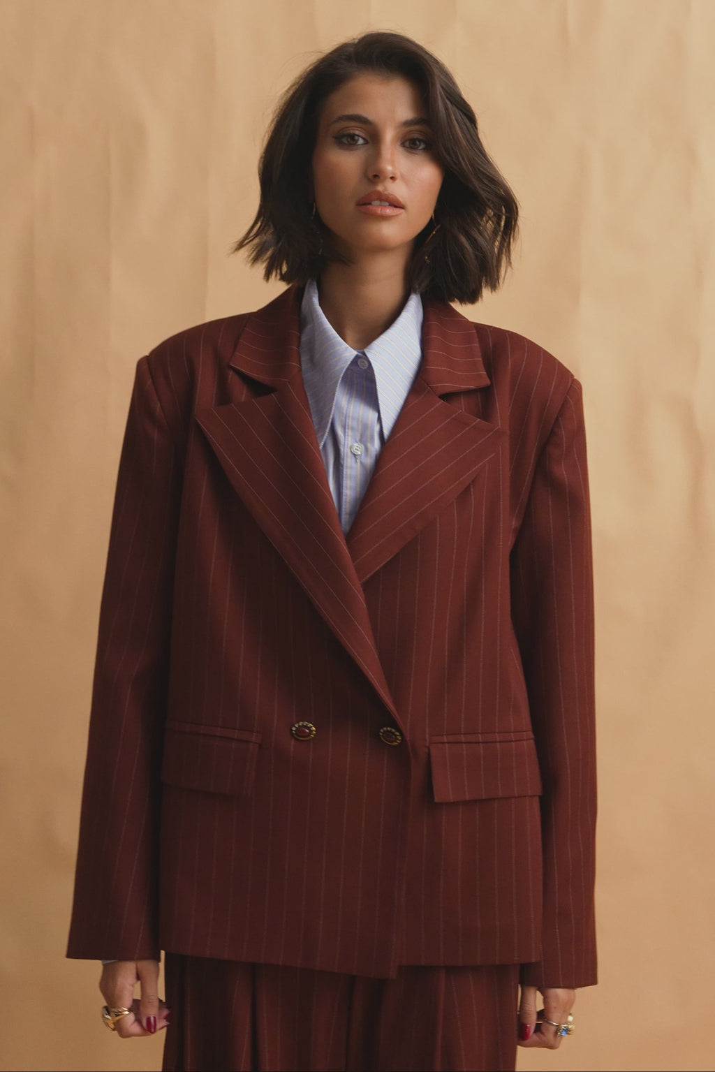 karavan clothing fashion fall winter 25 homecoming collection tanwen blazer brown