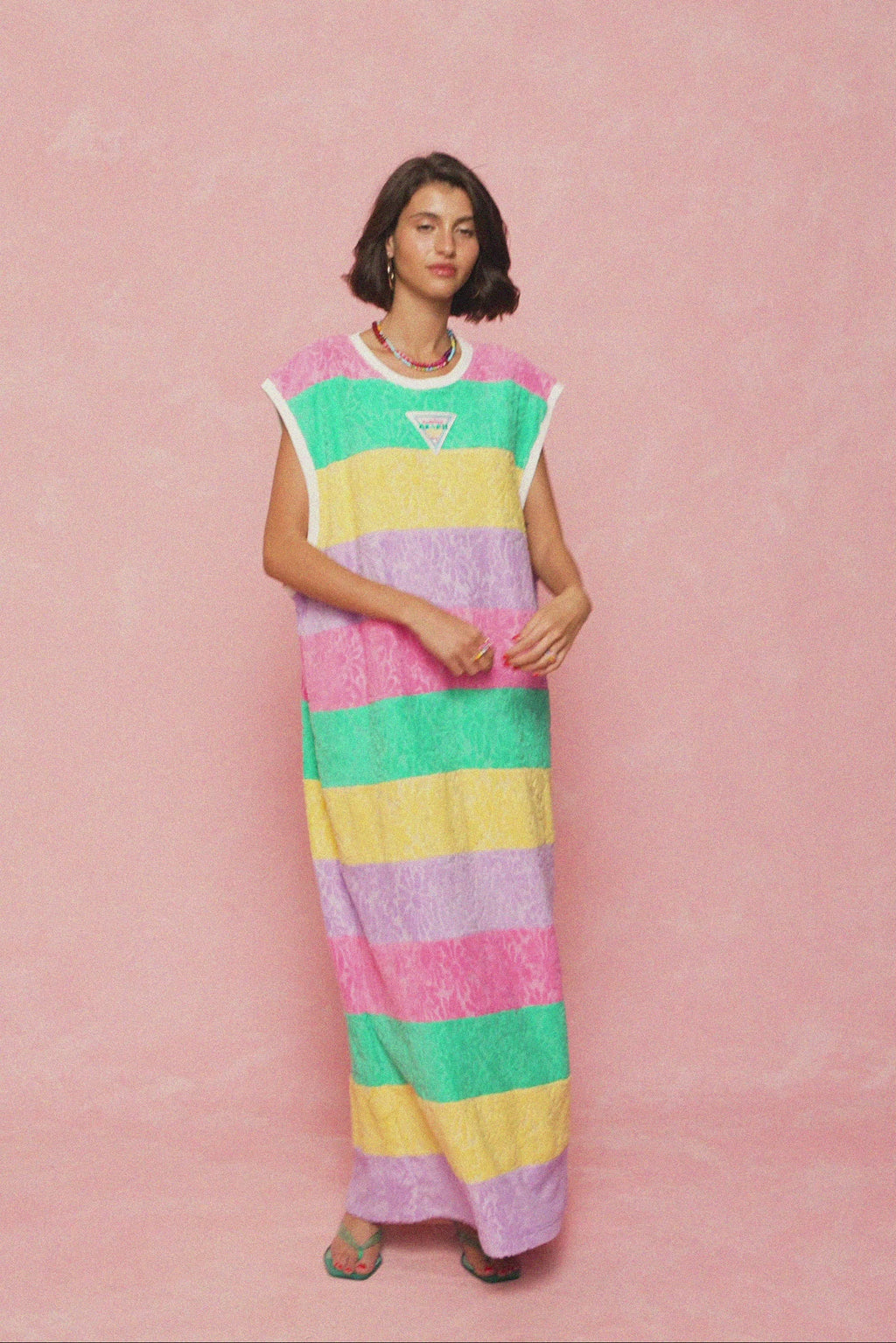 karavan clothing fashion spring summer 26 nai weekendwear collection shirley dress yellow pink ciel lines