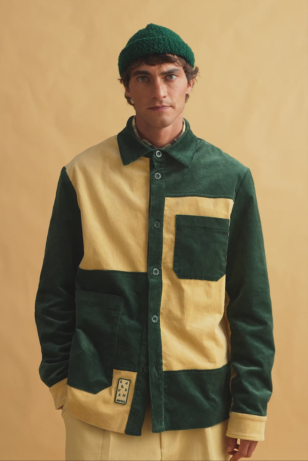 karavan clothing fashion fall winter 25 homecoming men collection giulio jacket ivory green