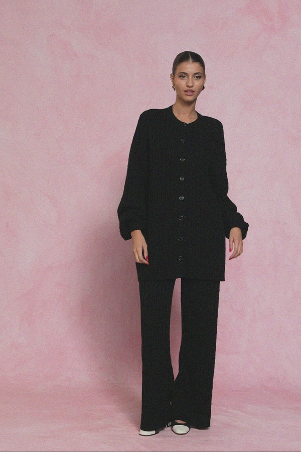 karavan fall winter 26' collection orlanda knitted trousers black