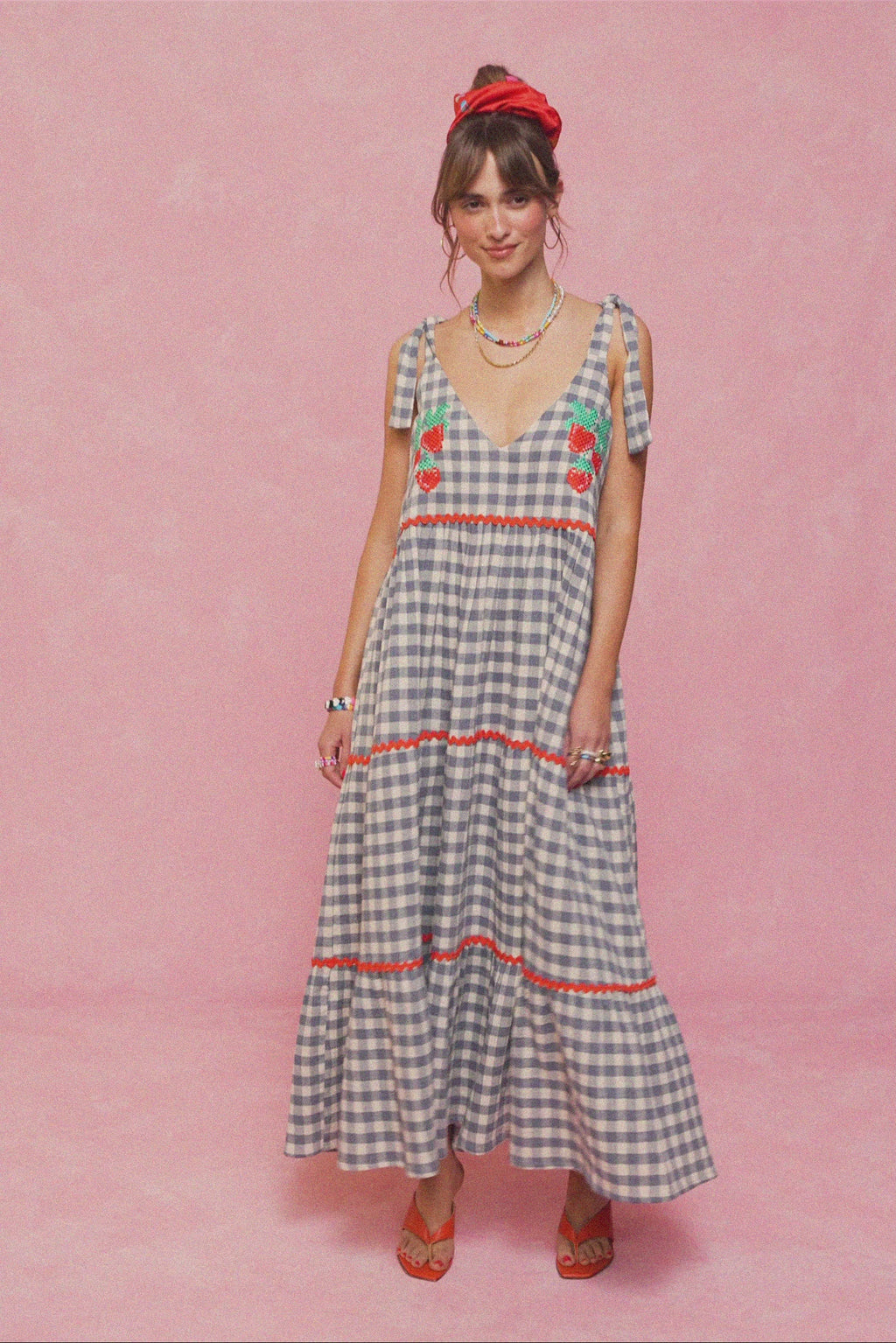 karavan clothing fashion spring summer 26 nai collection monic dress checked