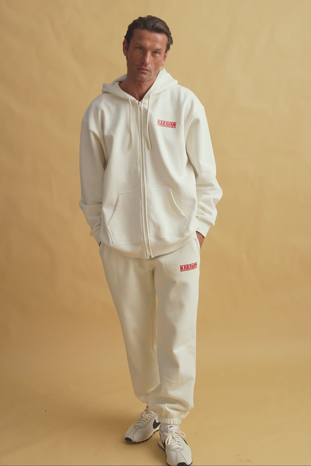 karavan clothing fashion fall winter 25 homecoming men collection andres sweatpants ivory 