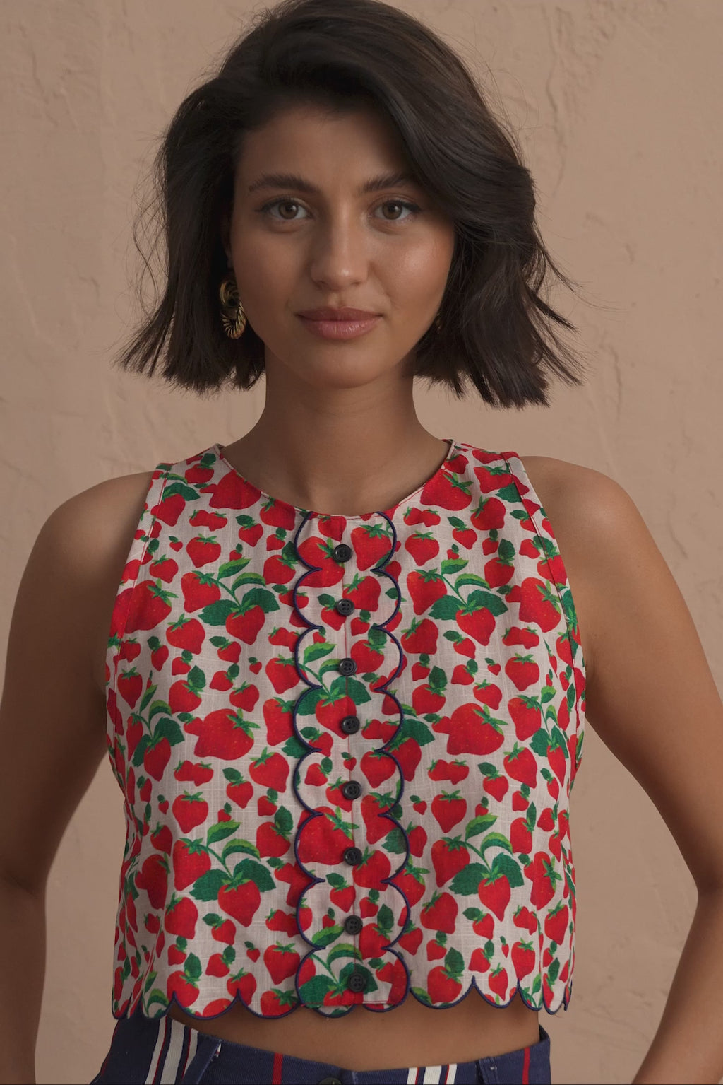 karavan clothing fashion spring summer 25 lennon top strawberries