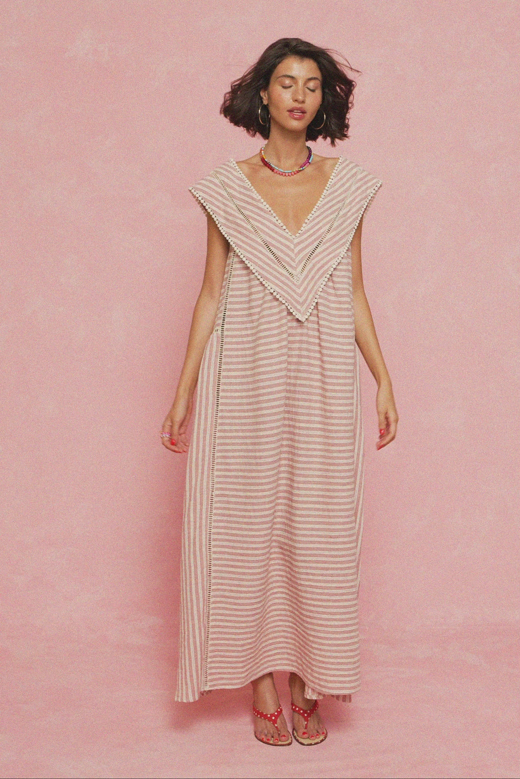 karavan clothing fashion spring summer 26 nai weekendwear collection callie dress red lines