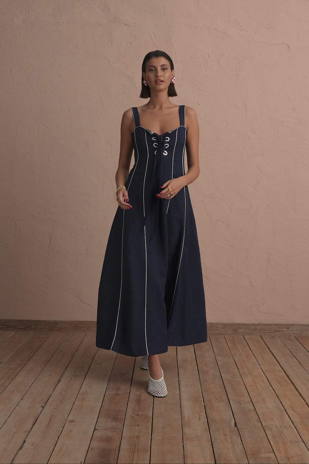 karavan clothing fashion spring summer 25 krvn claudia dress blue