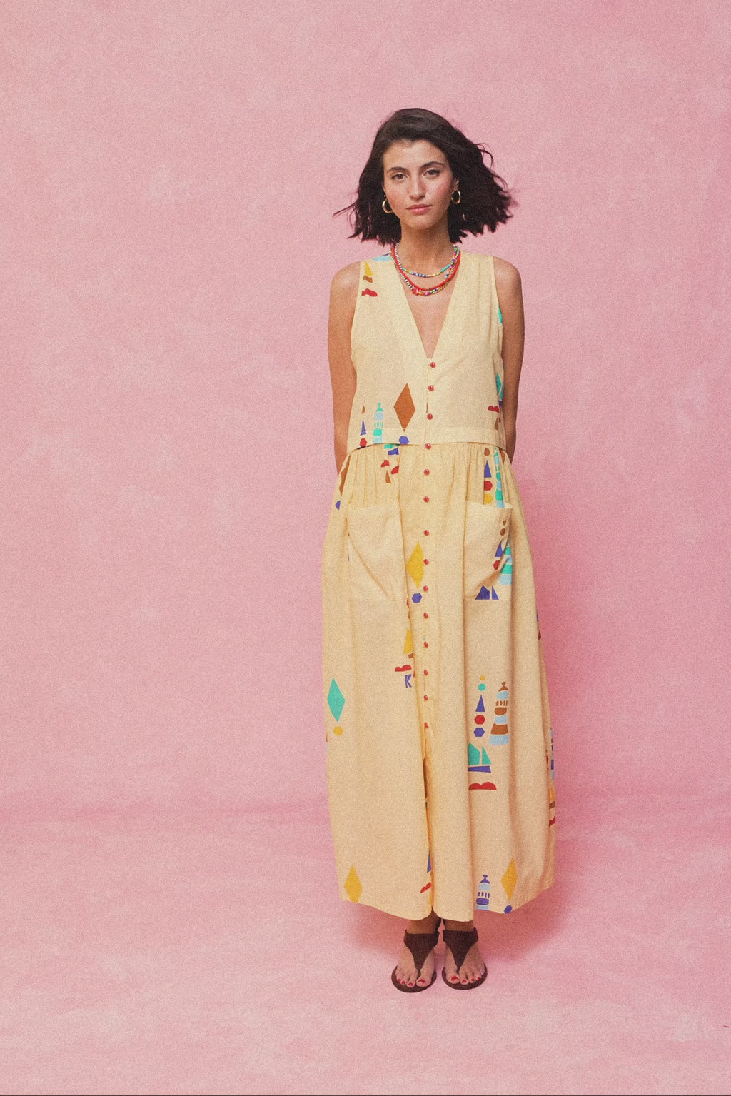 karavan clothing fashion spring summer 26 nai collection beatriz dress lighthouse butter