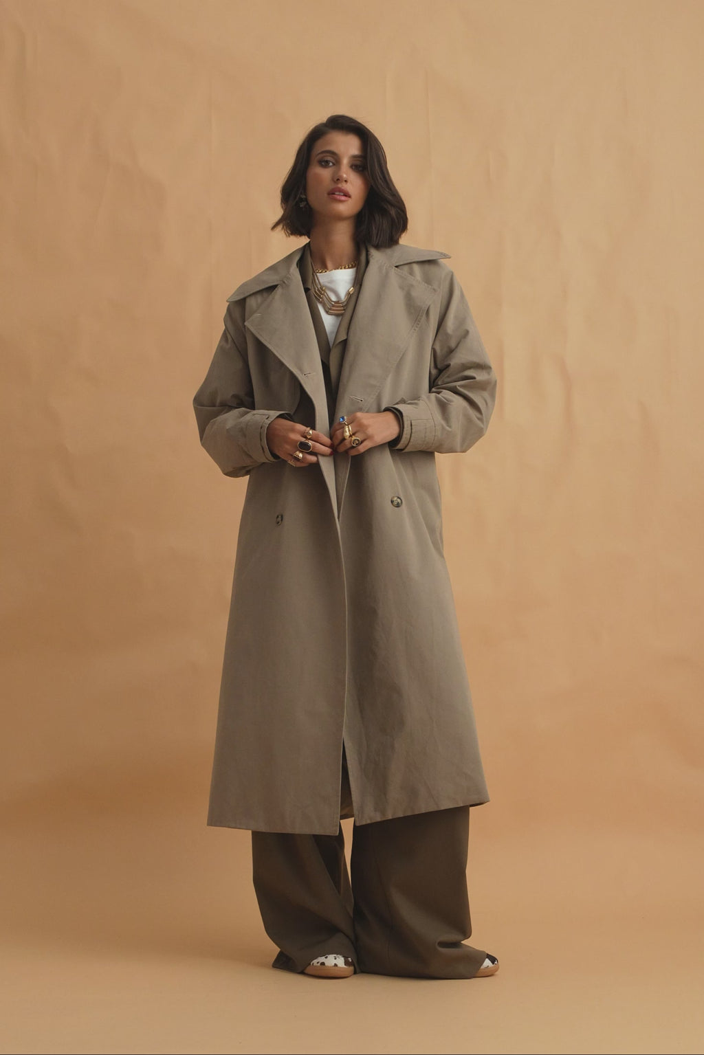 karavan clothing fashion fall winter 25 homecoming collection ashley trench coat beige