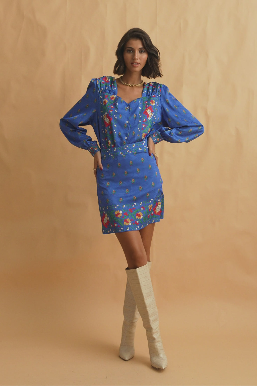 karavan clothing fashion fall winter 25 homecoming collection gloria shirt blue floral