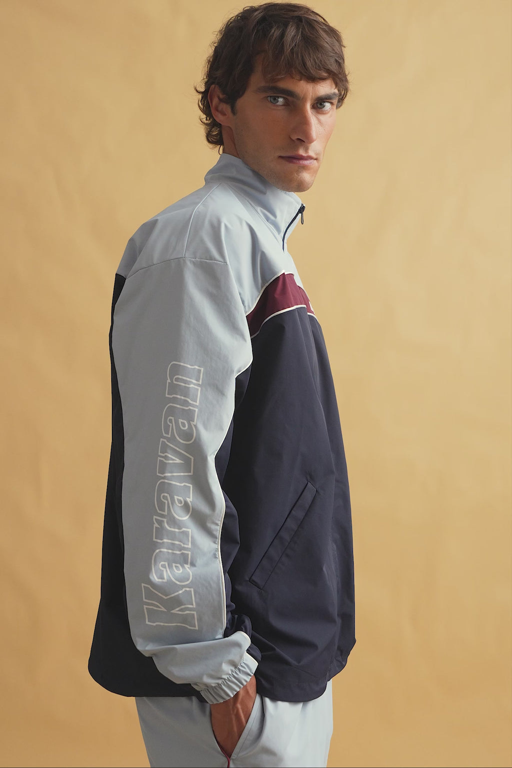 karavan clothing fashion fall winter 25 homecoming men collection rasty jacket dark blue ciel