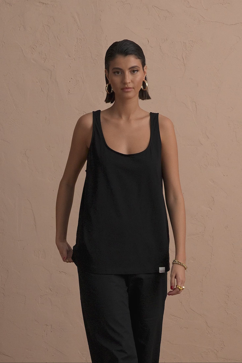 karavan clothing fashion spring summer 25 krvn emilia tank top black white 