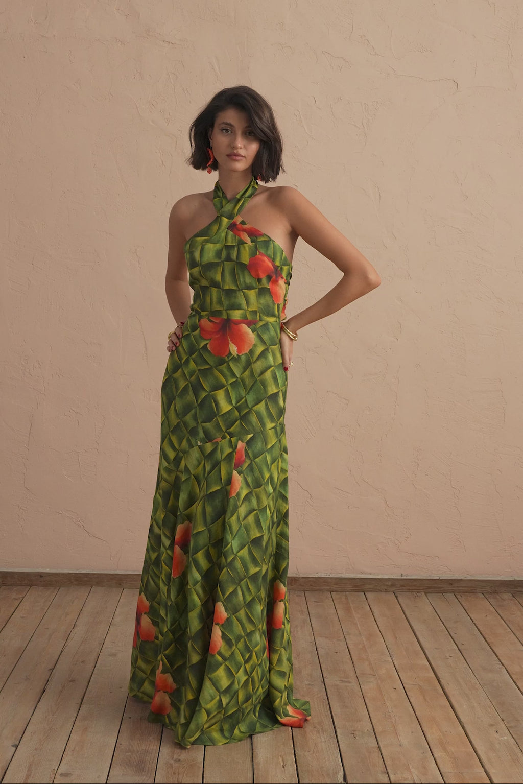karavan clothing fashion spring summer 25 halle dress green floral