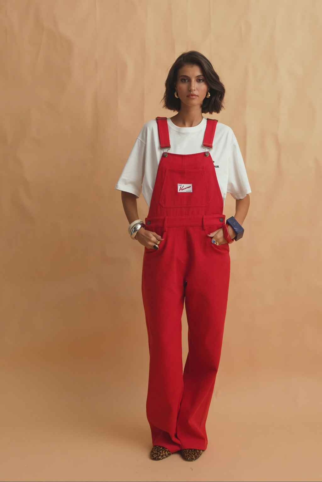 karavan clothing fashion fall winter 25 homecoming collection sloane dungarees red