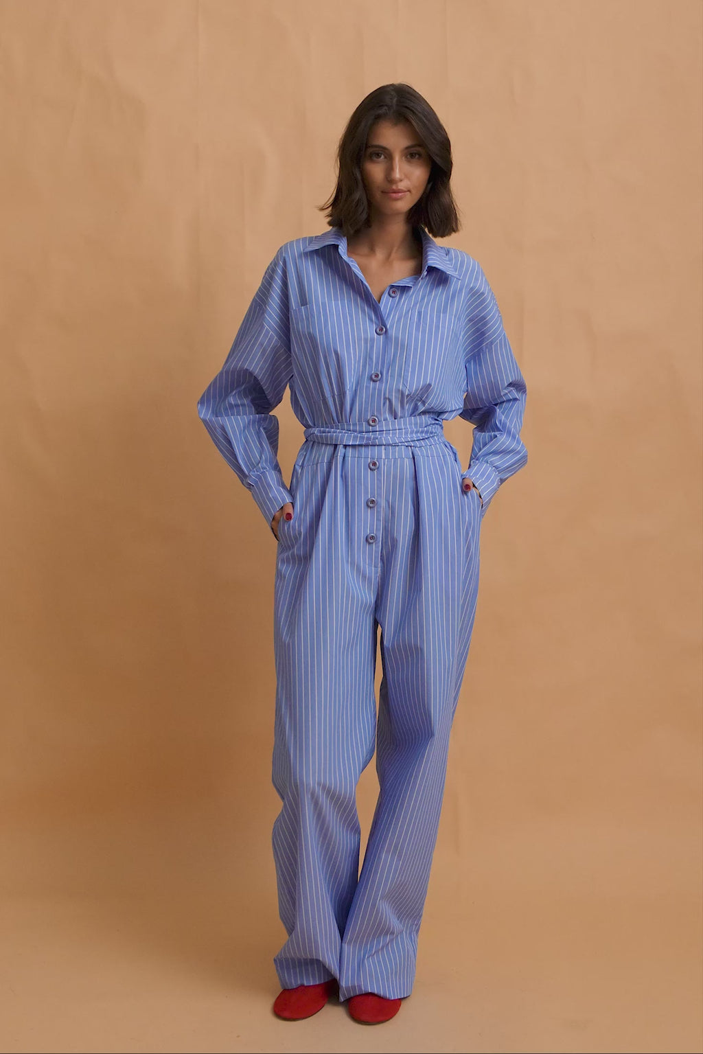 karavan clothing fashion fall winter 25 homecoming homeware collection light blue jumpsuit