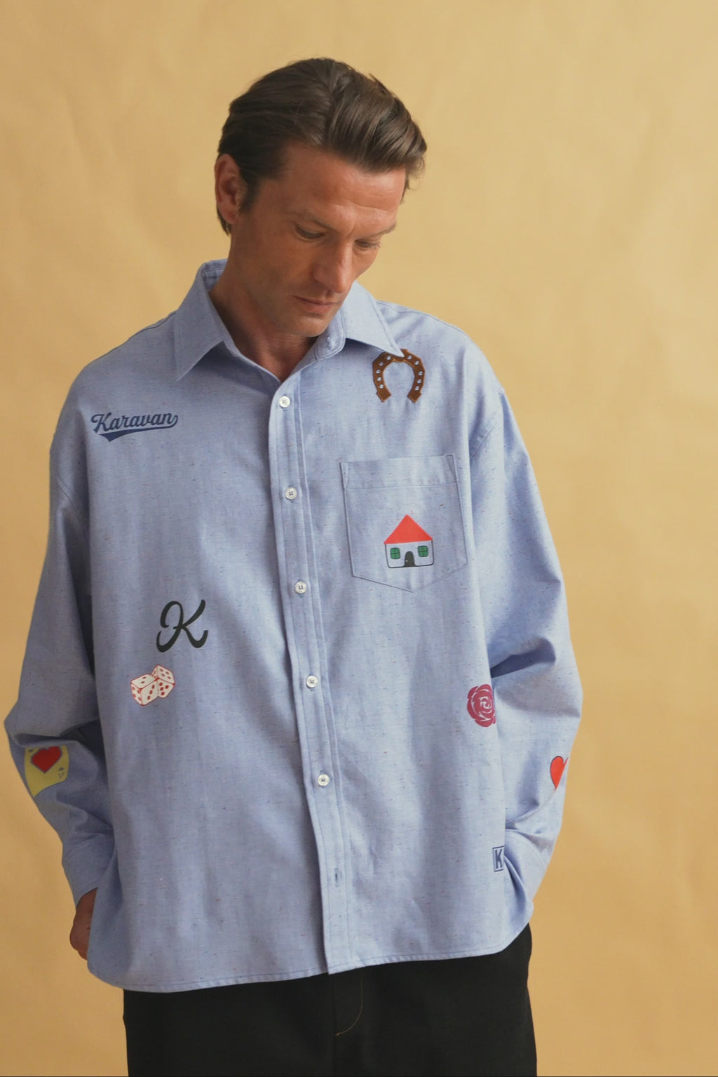 karavan clothing fashion fall winter 25 homecoming men collection bernard shirt light blue