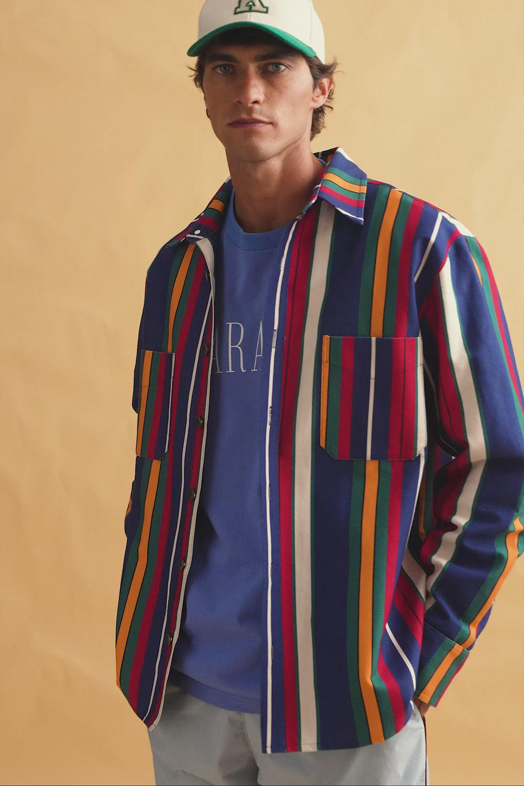 karavan clothing fashion fall winter 25 homecoming men collection jessie shirt multicolor stripes