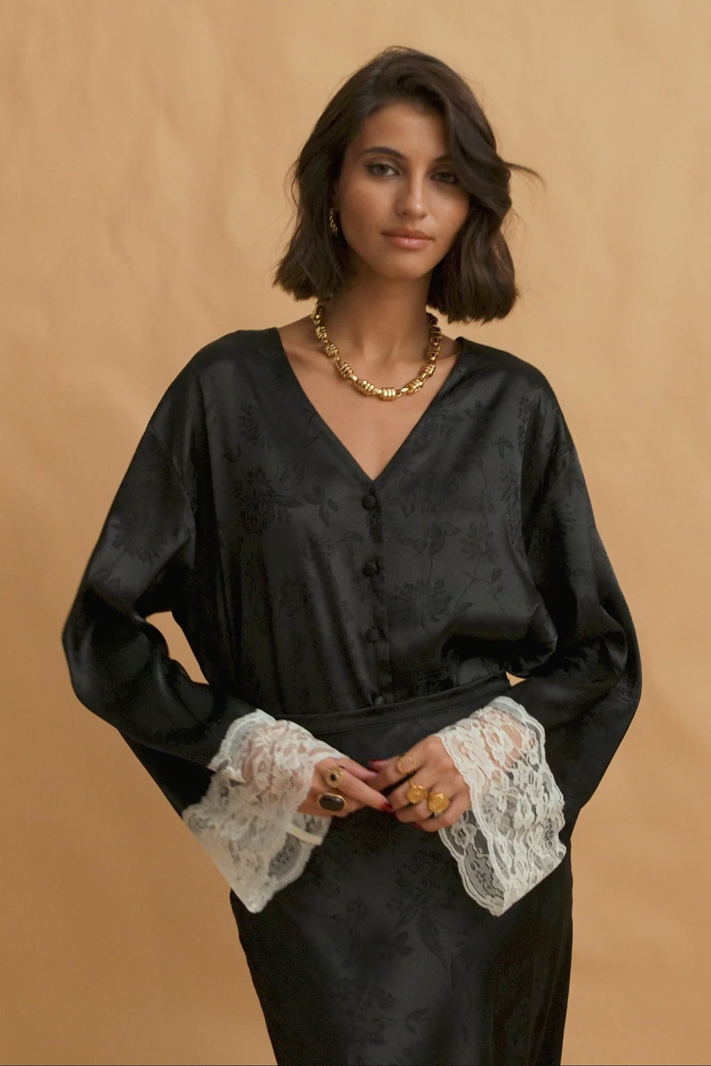 karavan clothing fashion fall winter 25 homecoming krvn collection ethel shirt black