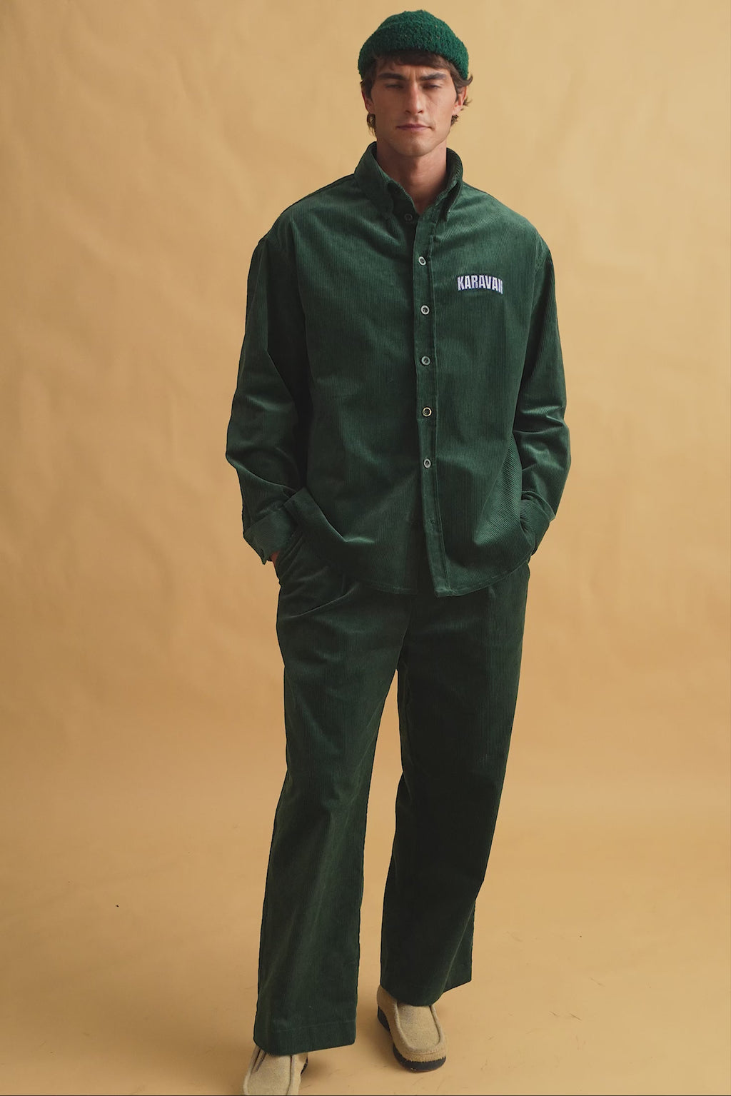 karavan clothing fashion fall winter 25 homecoming men collection travis trousers green