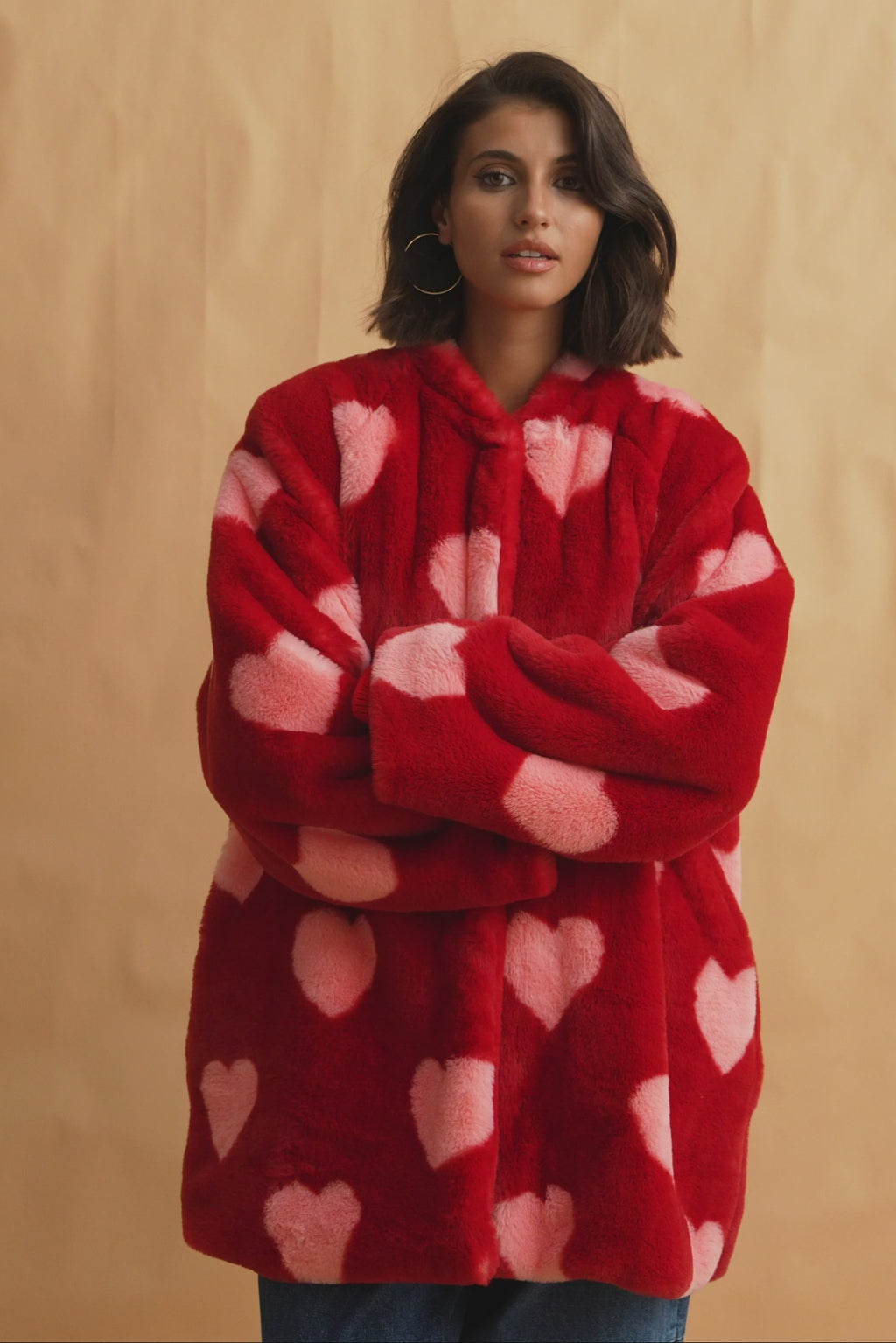 karavan clothing fashion fall winter 25 homecoming collection noah coat red pink hearts