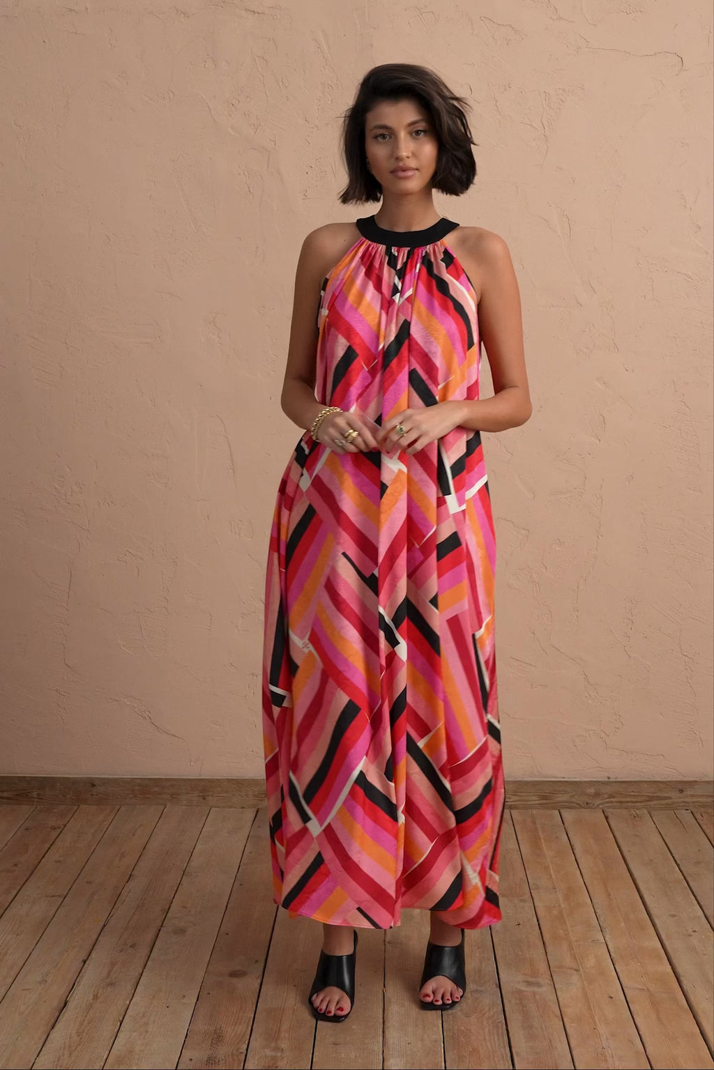karavan clothing fashion spring summer 25 loise dress multicolor stripes