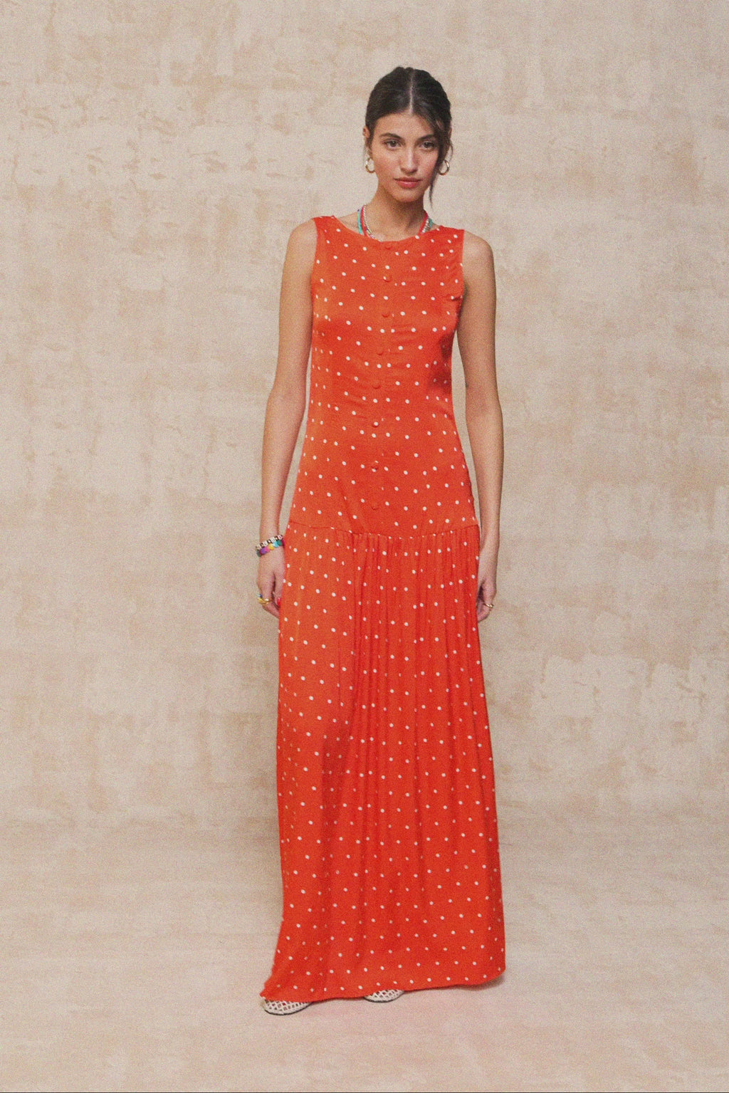 karavan clothing fashion krvn spring summer 26 nai collection paisley dress polka red