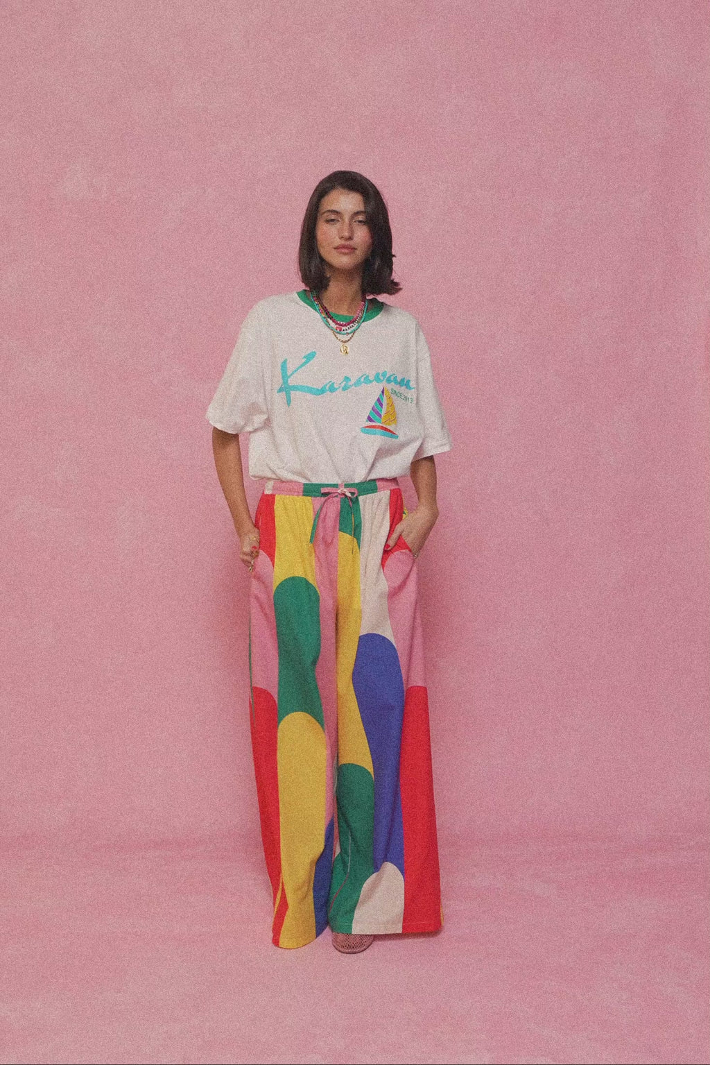 karavan clothing fashion spring summer 26 nai collection hilda trousers multicolor block stripes