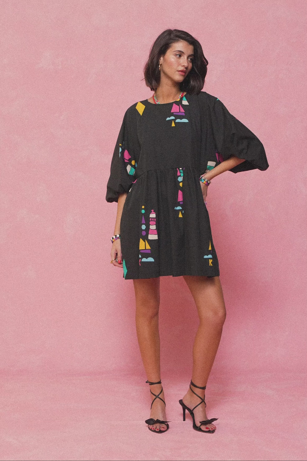 karavan clothing fashion spring summer 26 nai collection darla mini dress black