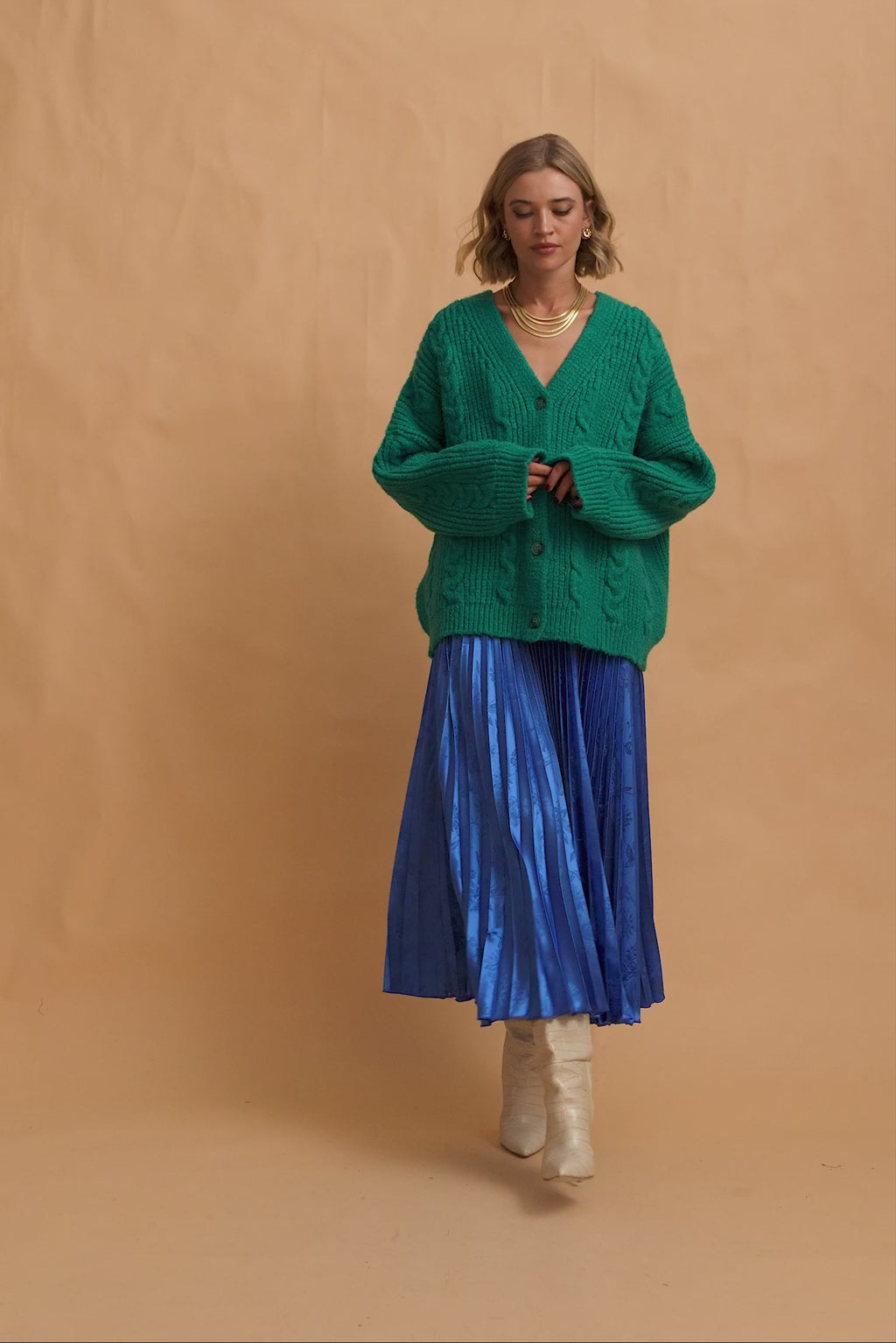 karavan clothing fashion fall winter 25 homecoming krvn collection chrysa skirt blue