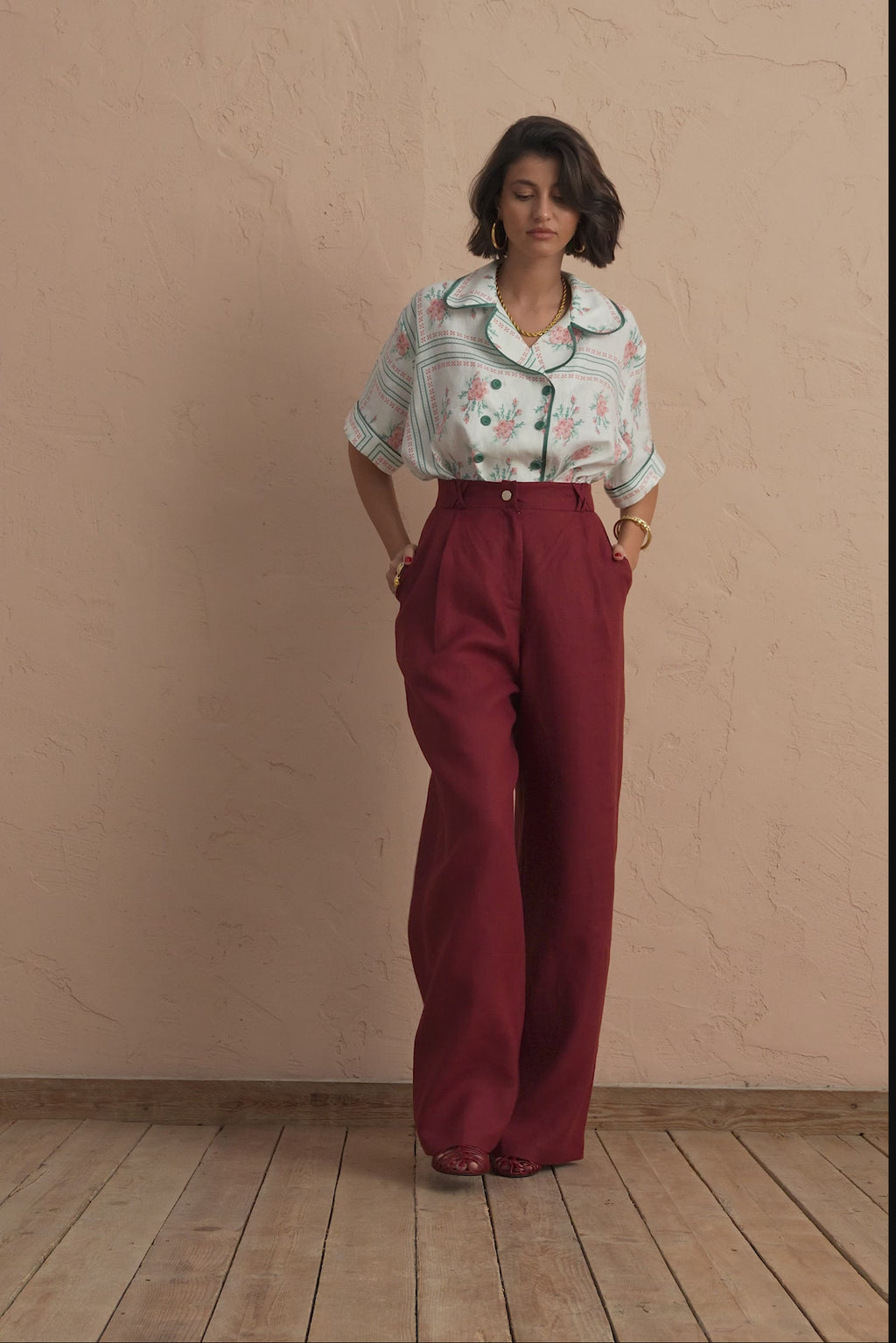 karavan clothing fashion spring summer 25 peggy trousers bordeaux