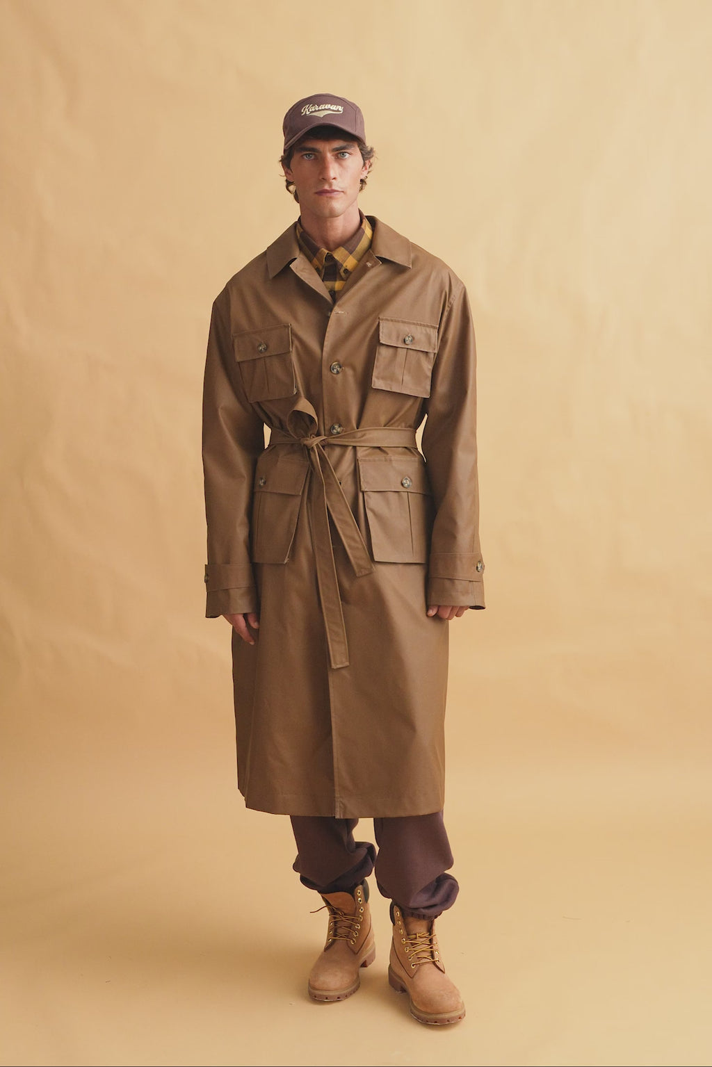 karavan clothing fashion fall winter 25 homecoming men collection marcus coat beige