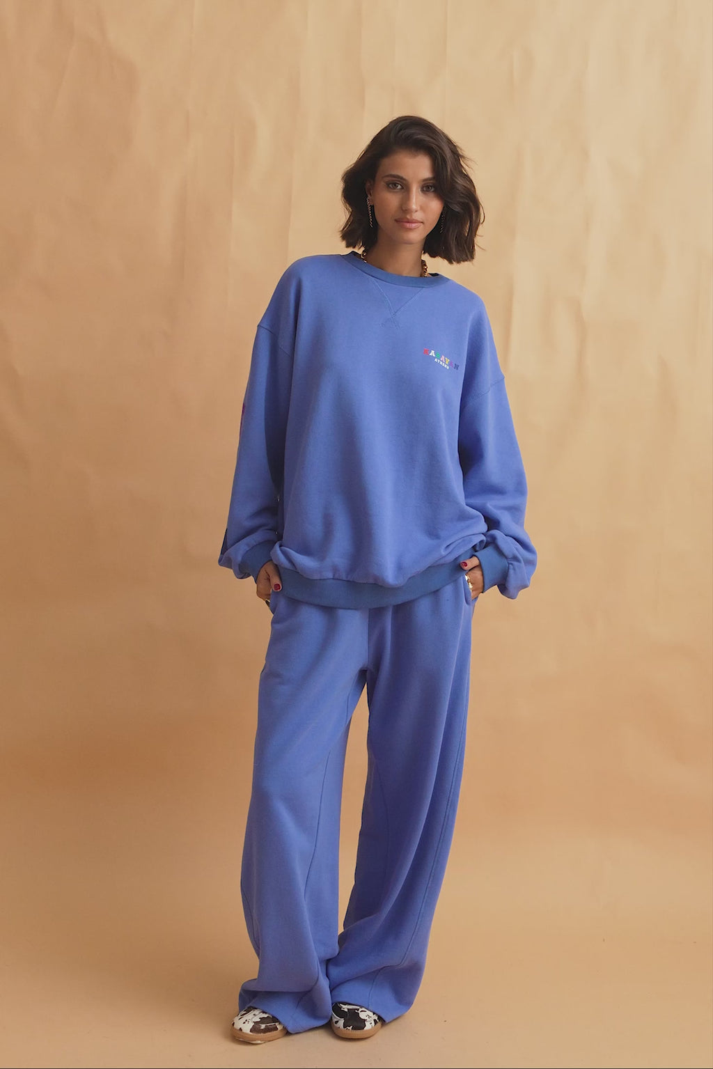karavan clothing fashion fall winter 25 homecoming collection misty sweatpants blue